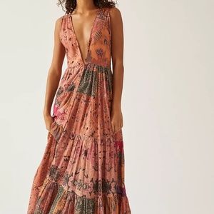 Mes Demoiselles Floral Eyelet Maxi Dress